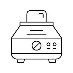 A Simple Line Drawing of a Modern Electric Panini Press Sandwich Maker
