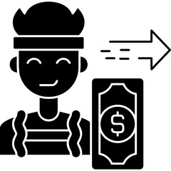 Send Money Icon Vector Element