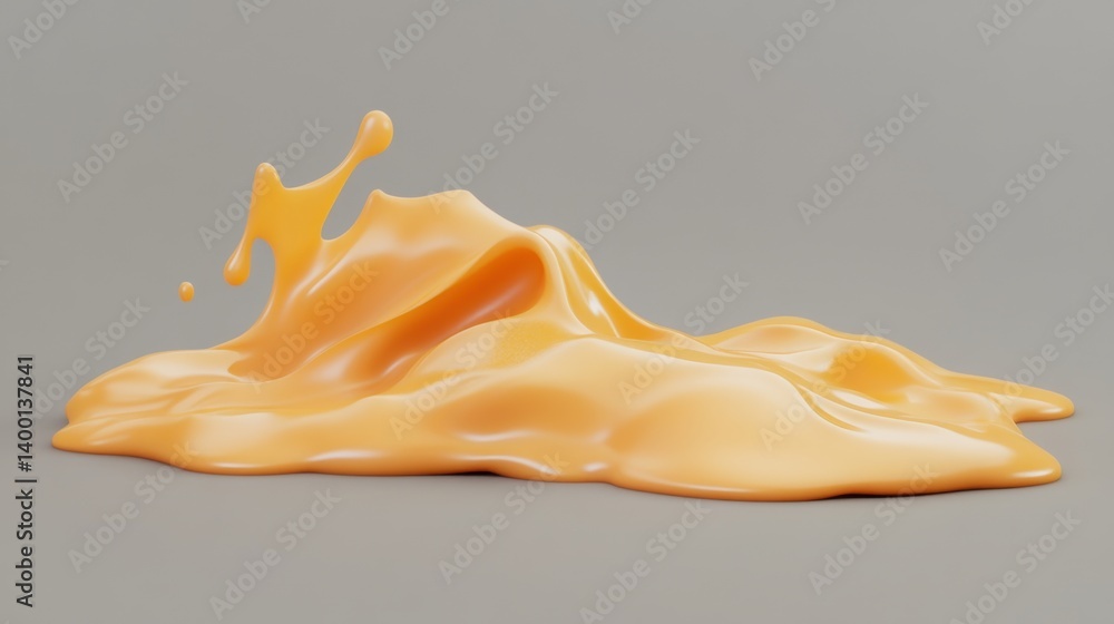 Poster captivating caramel splash on neutral backdrop showcasing fluid motion and smooth texture ideal for 