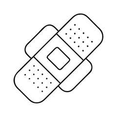 First Aid Adhesive Bandage Medical Plaster Icon Illustration Graphic Design
