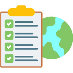 Fototapeta premium Global Task Icon Vector Element