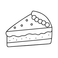 A Delicious Slice of Layered Cake with Sprinkles and Berries