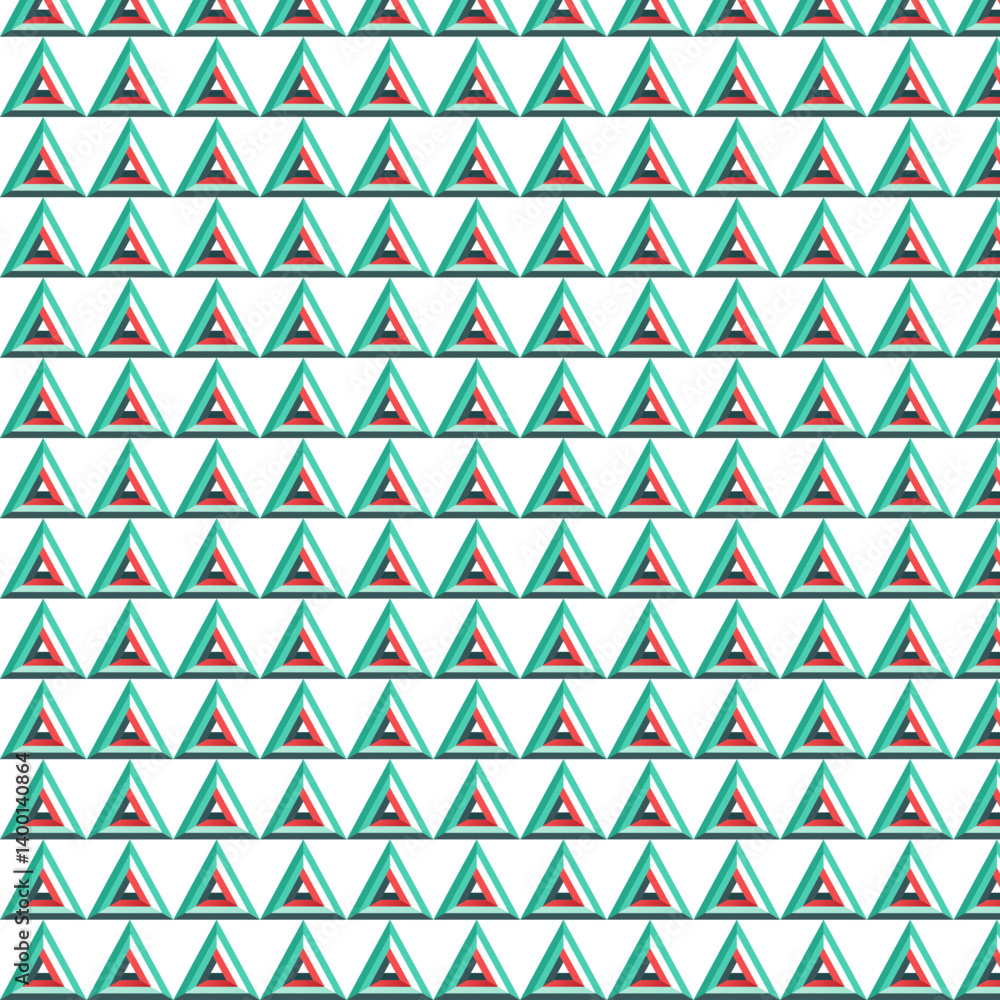 Poster 3d triangles patterns design
