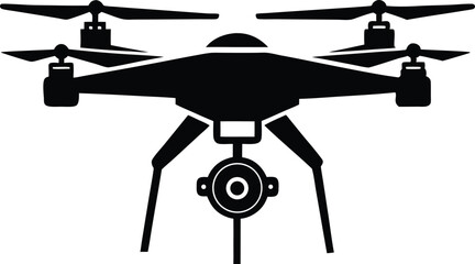 silhouette of Drone flying overhead
