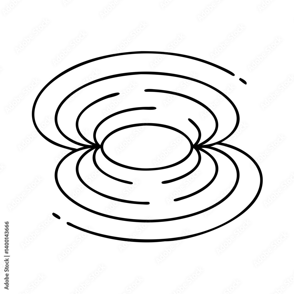 Poster abstract concentric circles ripple effect graphic design element