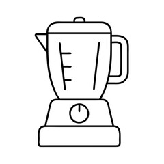 Line Art Drawing of a Kitchen Blender for Smoothies and Shakes