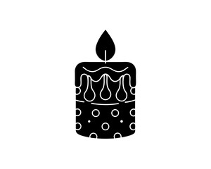 creative details Candle Icon Vector Illustration