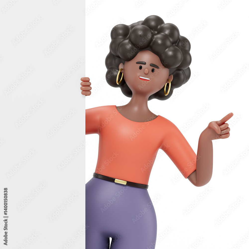 Poster 3d people holding an empty white board for insert a concept.3d rendering,conceptual image. isolated 