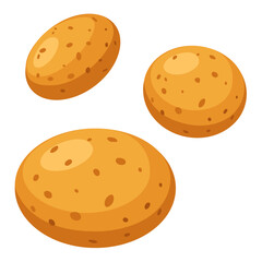 einzelne neue Kartoffeln 
