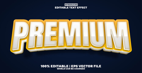 New Premium editable text effect in modern trend style