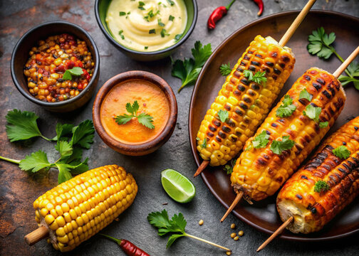 Traditional Bhutta Vendor Serving Hot Roasted Corn in India