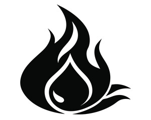 Flame Icon: A simple yet impactful graphic representation of a flame