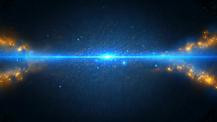 Spectacular deep space artwork displaying an energy beam with nebulae and light particles for cosmic background purposes