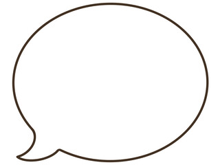 シンプルな丸いふきだしのイラスト　左