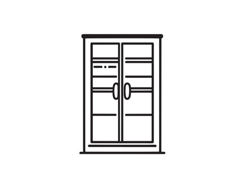 Chifforobe Line Art on White Background