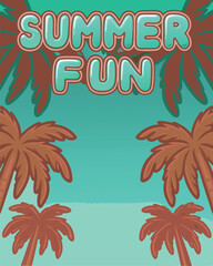 Naklejka premium Retro Summer Poster Vector Illustration Design with Vibrant Colors