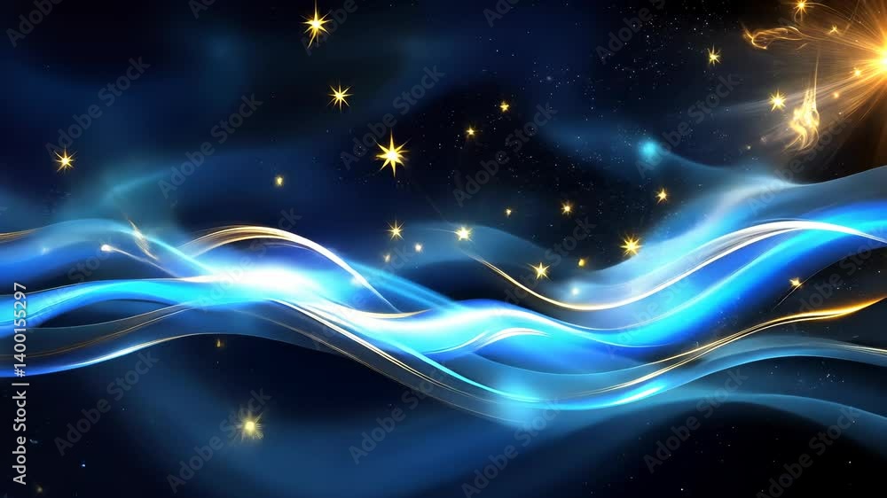 Poster visual colored abstract dark pastel with gently flowing sparkling particles abstract background, cre