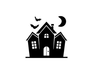creative details Haunted House Icon Vector Illustration