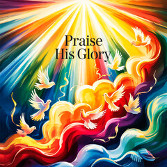 Religious Pentecost Background, Holy Spirit, Pentecost Sunday, and Pentecost Celebration.