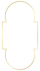 Gold Islamic border frame vector illustration design PNG