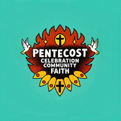 Religious Pentecost Background, Holy Spirit, Pentecost Sunday, and Pentecost Celebration.