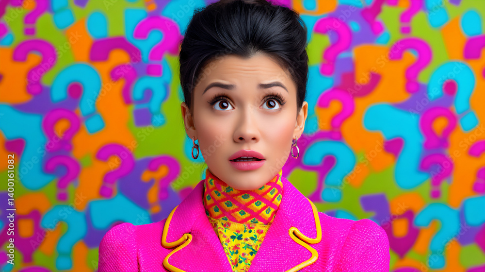 Poster maximalist perplexity: patterned outfit