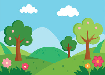 Fototapeta premium spruce forest path with green trees