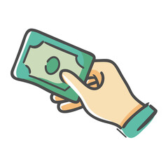cash payment icon, cash payment vector illustration-simple illustration of cash payment, perfect for cash payment logos and icons