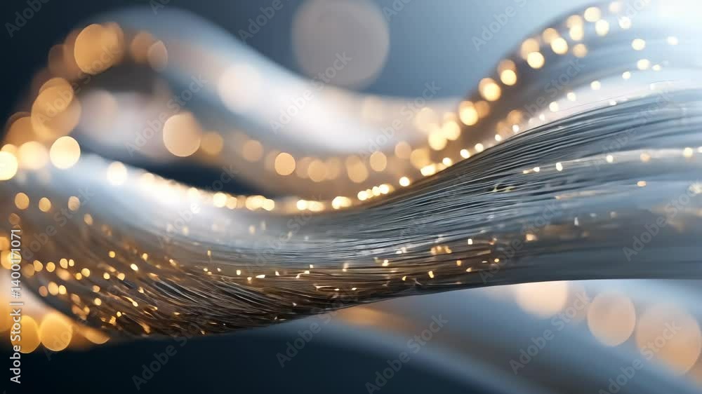Poster pastel colored abstract dark waves flowing gently with sparkling creating abstract particles and a m