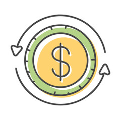 currency symbol icon, currency symbol vector illustration-simple illustration of currency symbol, perfect for currency symbol logos and icons