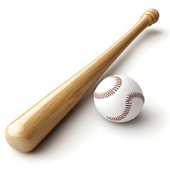 Baseball Bat and Ball  Sports Equipment  Game  Wooden Bat