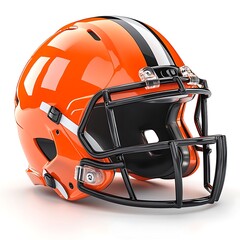 Fototapeta premium Orange and Black American Football Helmet