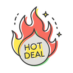 hot deal icon, hot deal vector illustration-simple illustration of hot deal, perfect for hot deal logos and icons