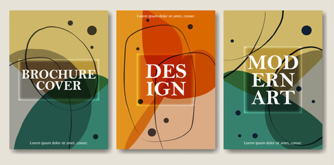 Brochure cover design templates with geometric graphic. Abstract brochure template. Modern flyer