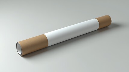 Rolled Poster Mockup  Blank Paper Tube Template