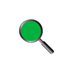 green vector magnifying glass