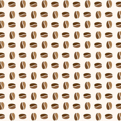 seamless pattern with abstract coffee beans