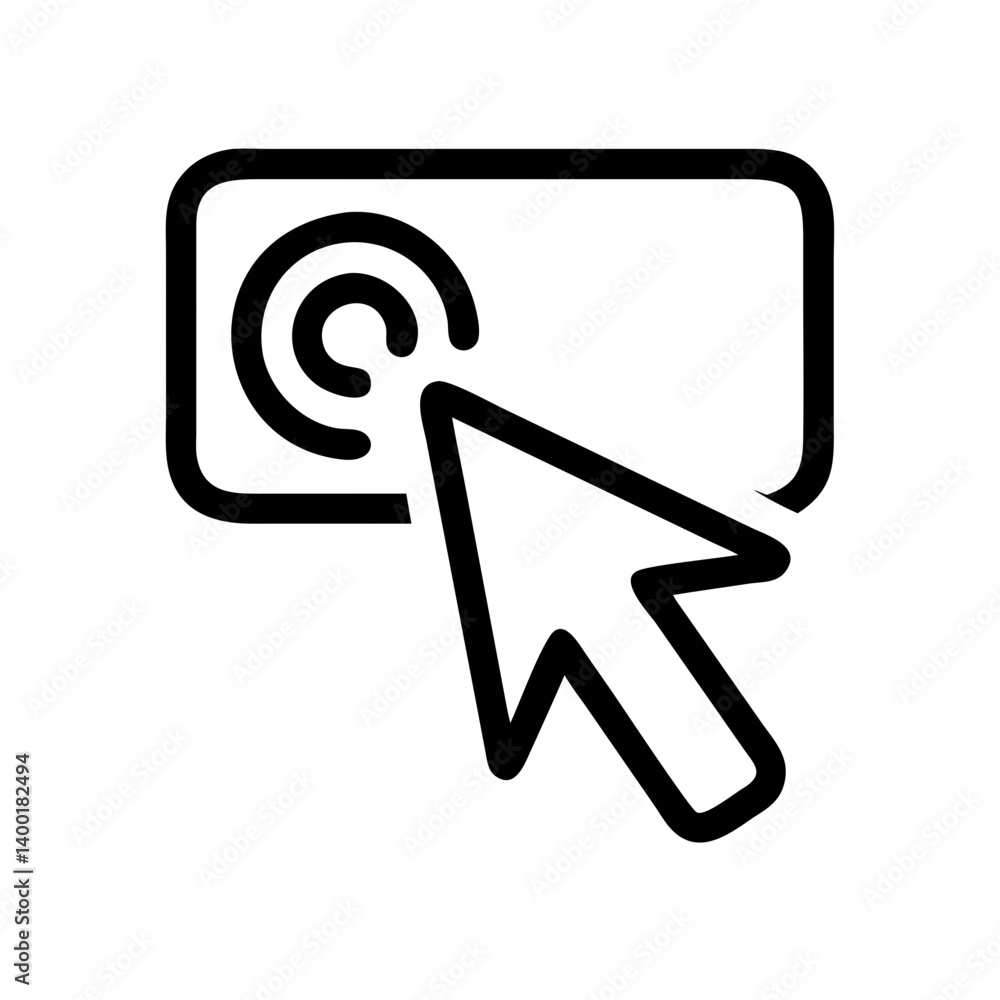 Poster Clickable Button with Cursor Pointer Icon