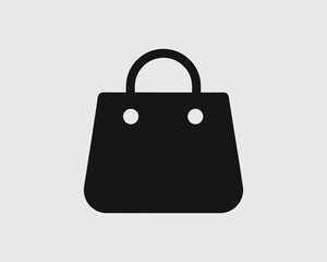Simple Black Handbag Icon Design