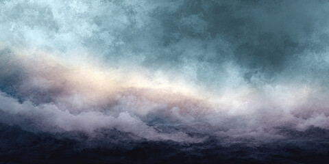 Fototapeta premium Misty fog and smoke wavy pattern, colorful abstract shapes, digital background, flowing waves, soft atmospheric design