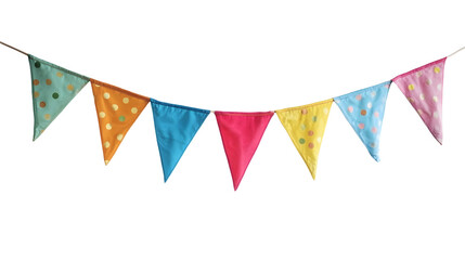 Obraz premium Flag Triangles celebration pennant on transparent background