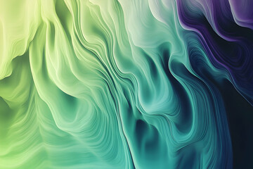 Fototapeta premium A mesmerizing abstract display of flowing, vibrant teal and green hues.