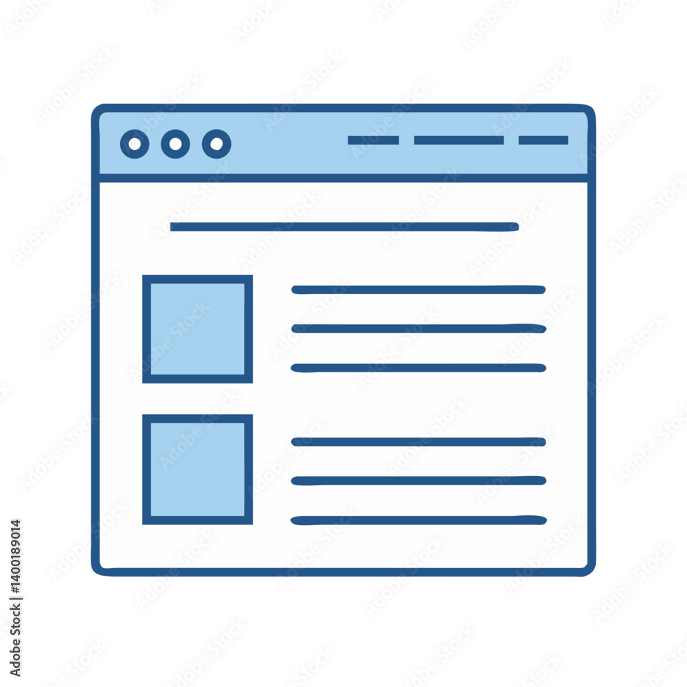 Poster Contact Form Webpage Layout Icon Representing Online Communication and User Interaction