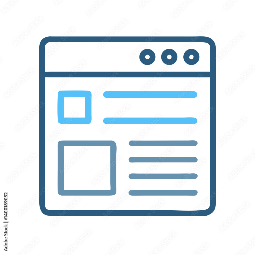 Poster Contact Form Webpage Layout Icon Representing Online Communication and User Interaction