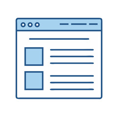 Contact Form Webpage Layout Icon Representing Online Communication and User Interaction