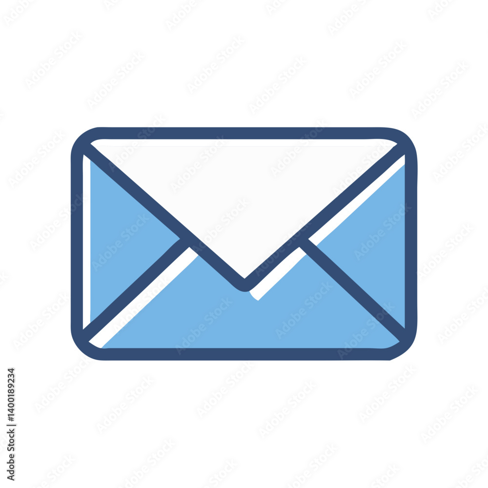 Poster email message envelope icon representing digital communication and incoming messages