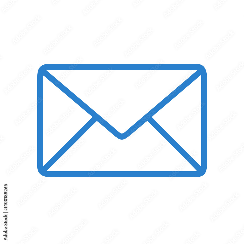 Poster email message envelope icon representing digital communication and incoming messages