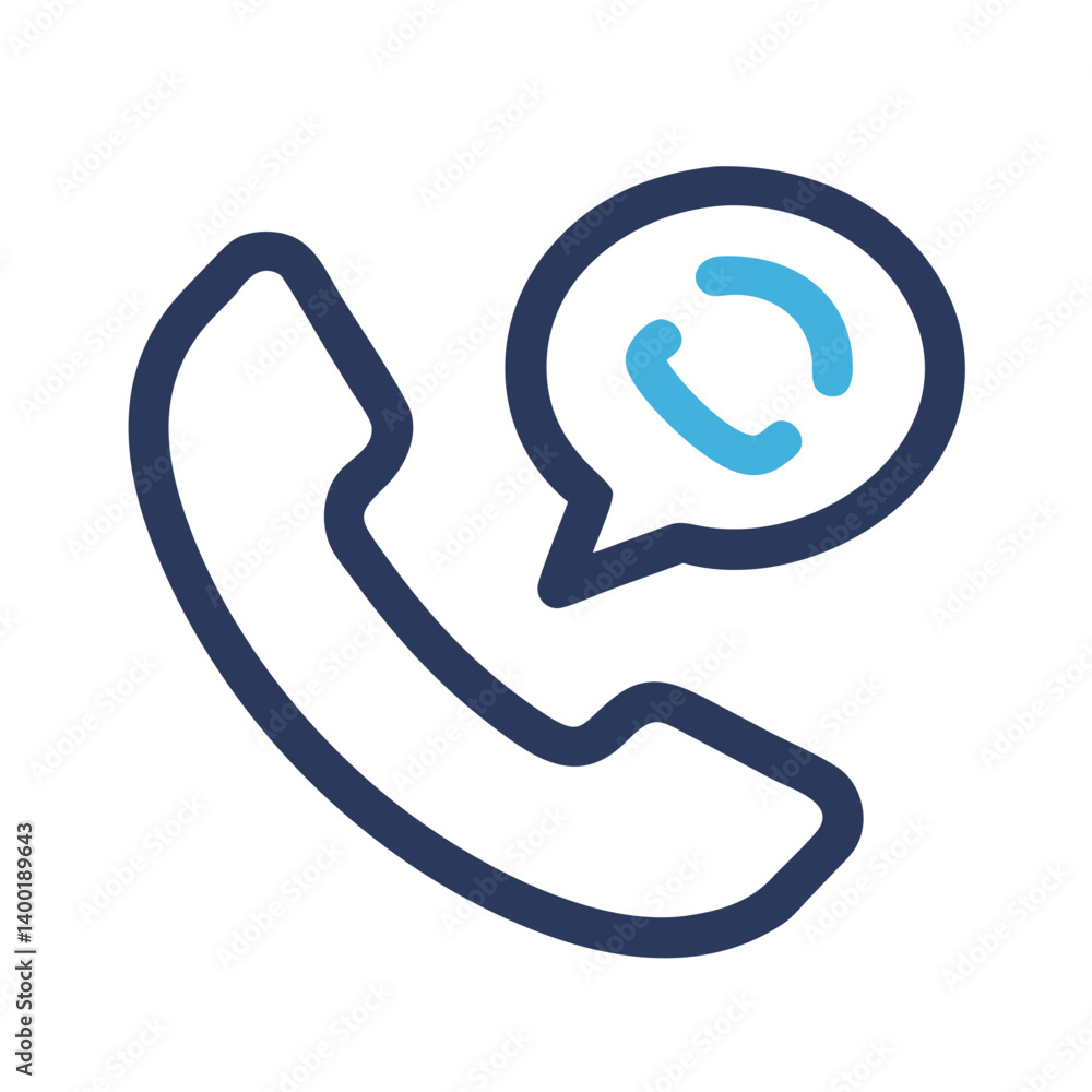 Aufkleber phone call with speech bubble icon representing communication and customer support