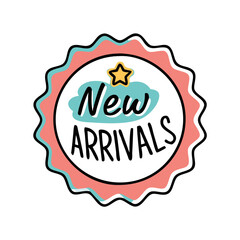 new arrivals badge icon, new arrivals badge vector illustration-simple illustration of new arrivals badge, perfect for new arrivals badge logos and icons