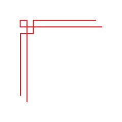 Chinese frame corner ornament. Traditional decorative elements